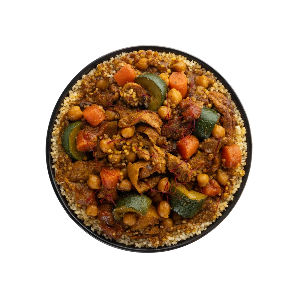 SLY Couscous backpacking meal with zucchini, carrots, turnip and potatoes
