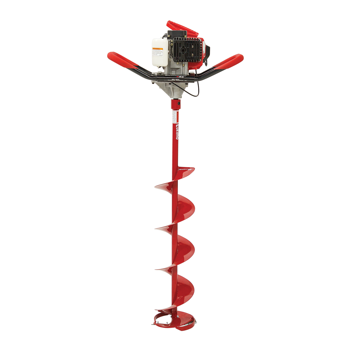 Close-up of the Eskimo Stingray™ auger’s 33cc cold-weather tested Viper® 2-cycle engine.