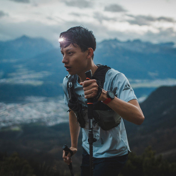Smini Fly headlamp showing 250-lumen LED light output