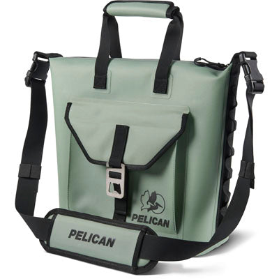 Pelican soft cooler tote with durable base and padded carry handles