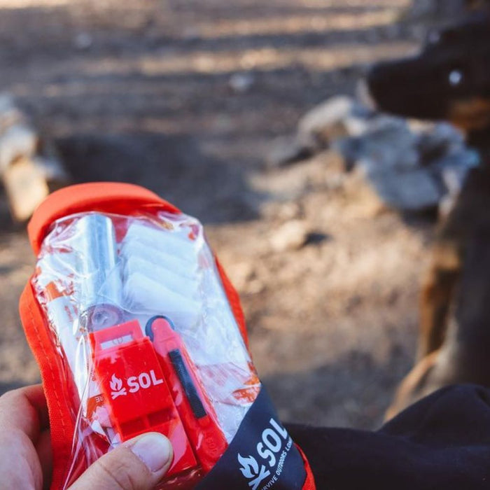 Compact survival kit for hiking, camping and outdoor emergencies