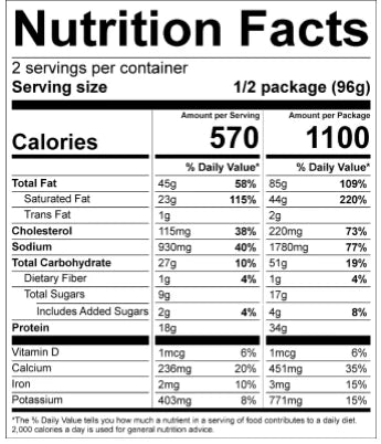 Peak Refuel biscuits and gravy outdoor camping meal with 34g protein