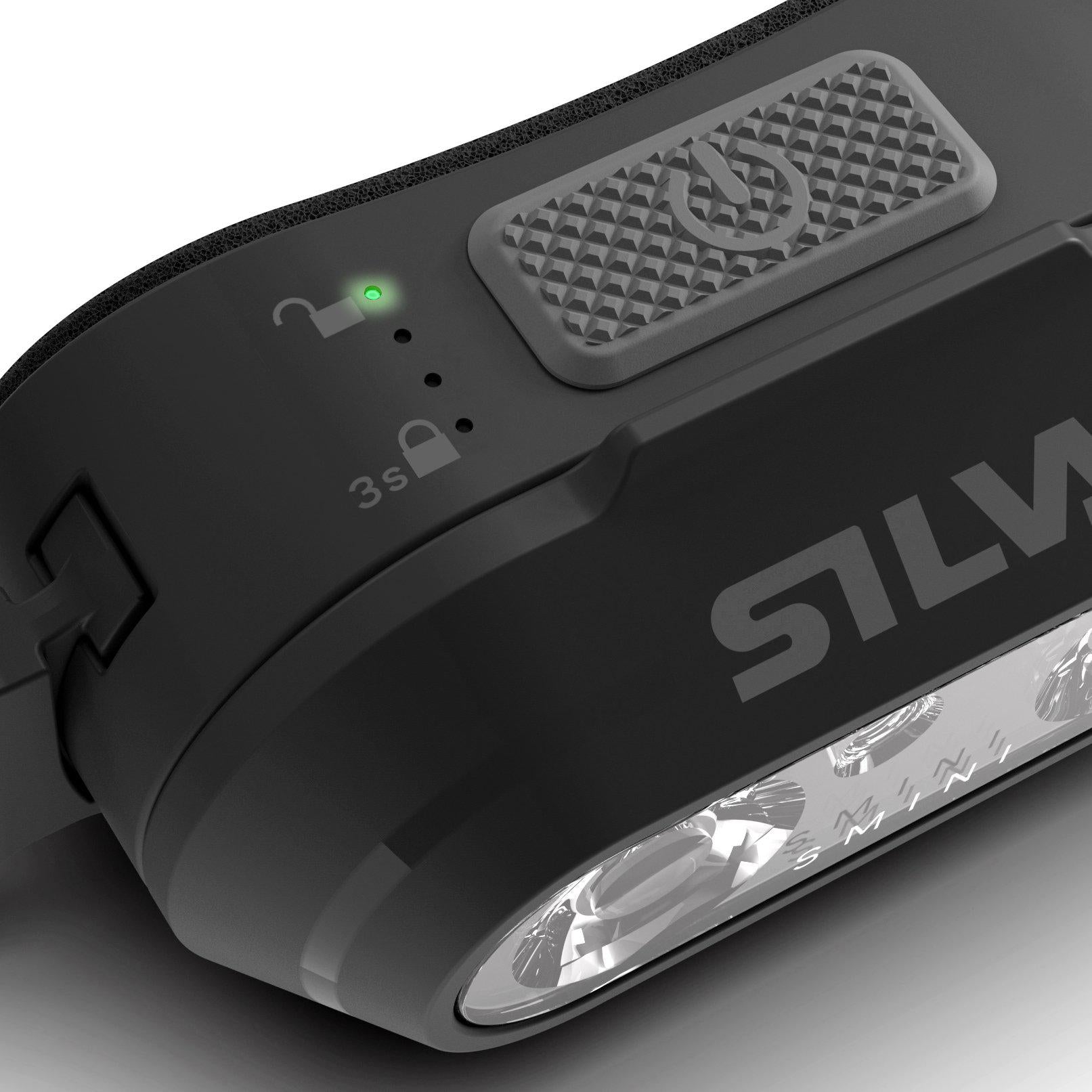Smini Fly headlamp battery level indicator and lock function