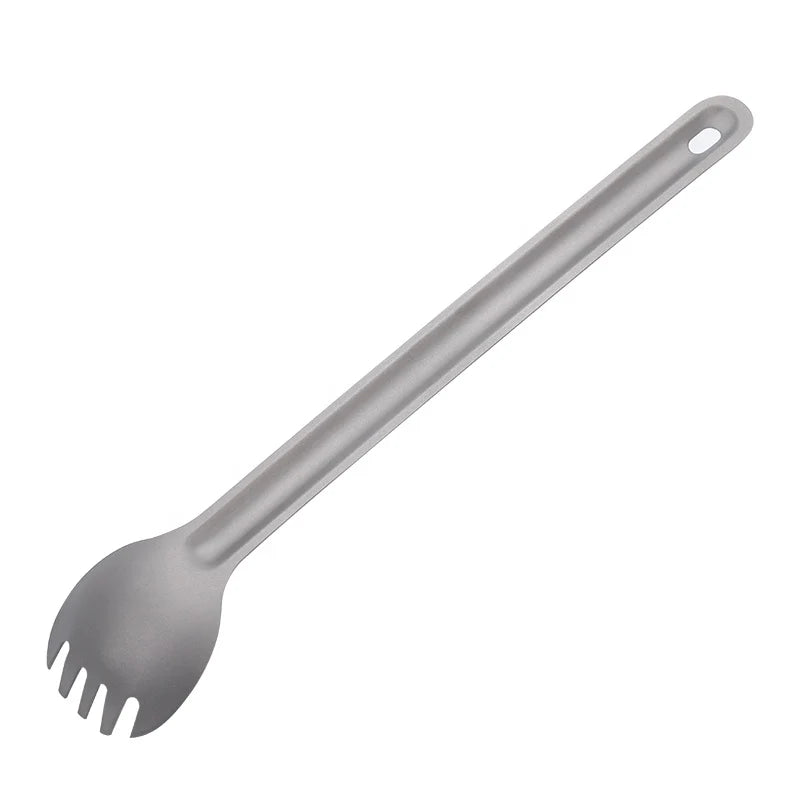 Gray plastic fork and spoon set on a white background