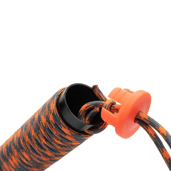 Stoke Shovel stored inside durable belt sheath with hook-and-loop closure