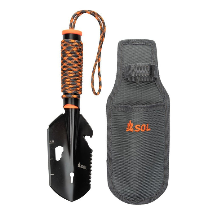 Stoke Shovel multi-tool survival shovel with fire starter and stainless steel blade