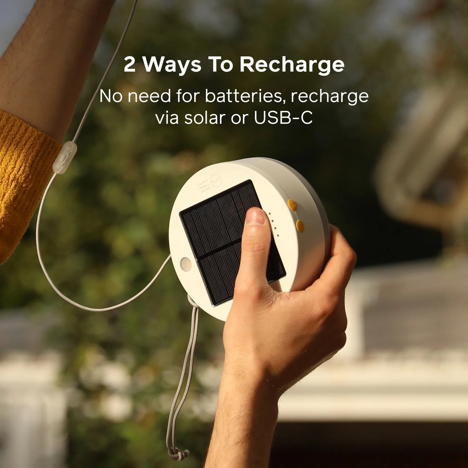 Solar String Lights Illuminated in Multi-Color Cycle Mode