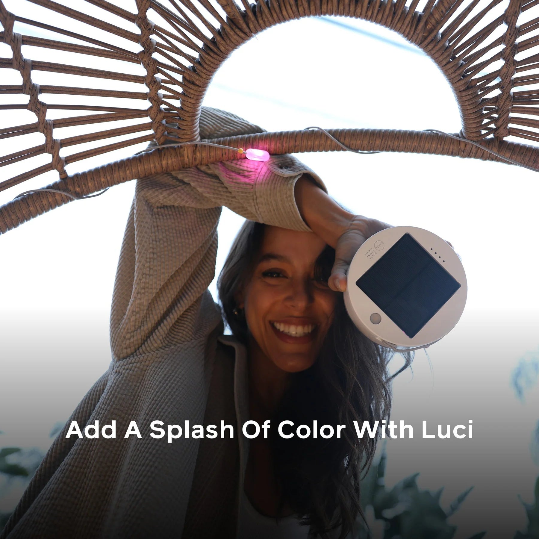 18ft String Lights Glowing in Cool White for Outdoor Camping