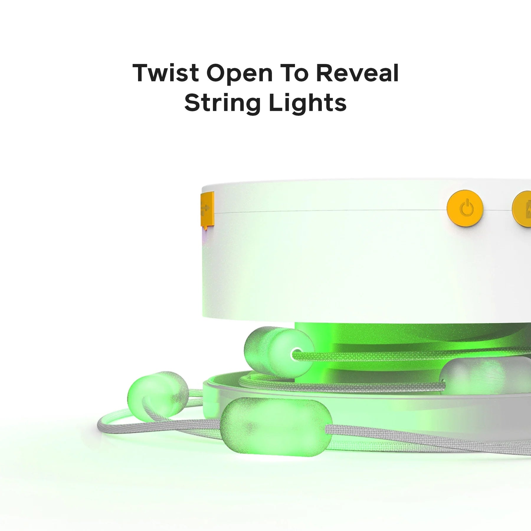 Soft Ambient Lighting from Solar String Lights Hanging in Dark Environment