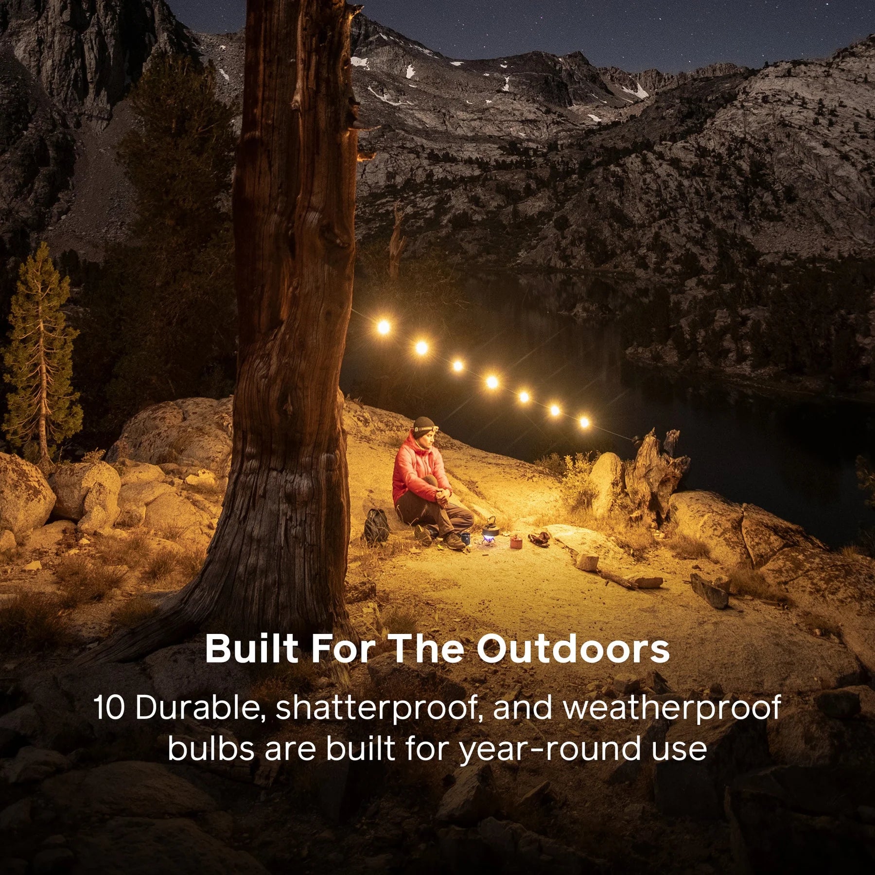 Close-up of Solar Panel and Control Buttons on String Light Unit