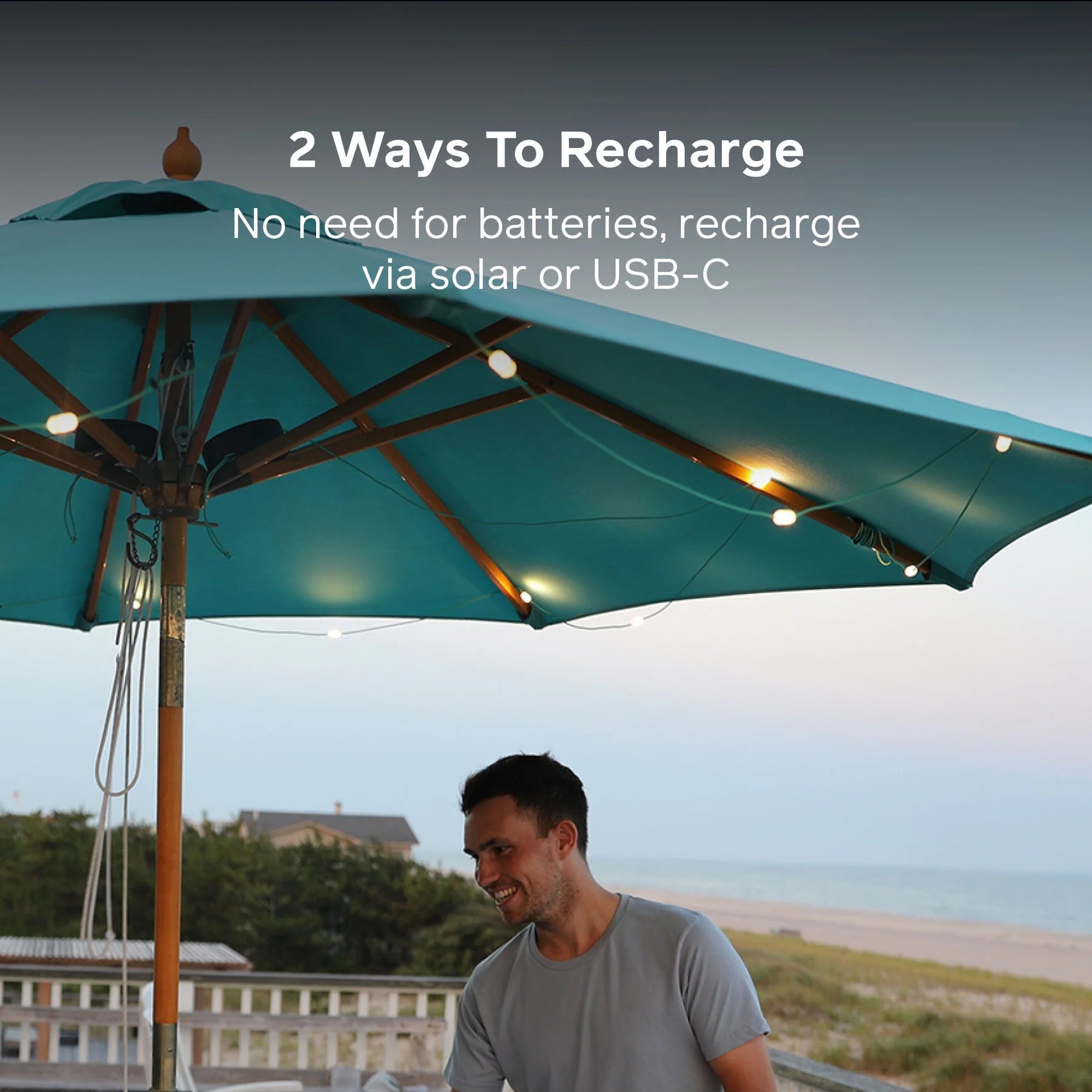 Soft Warm White Glow from 18ft String Lights in Low Mode