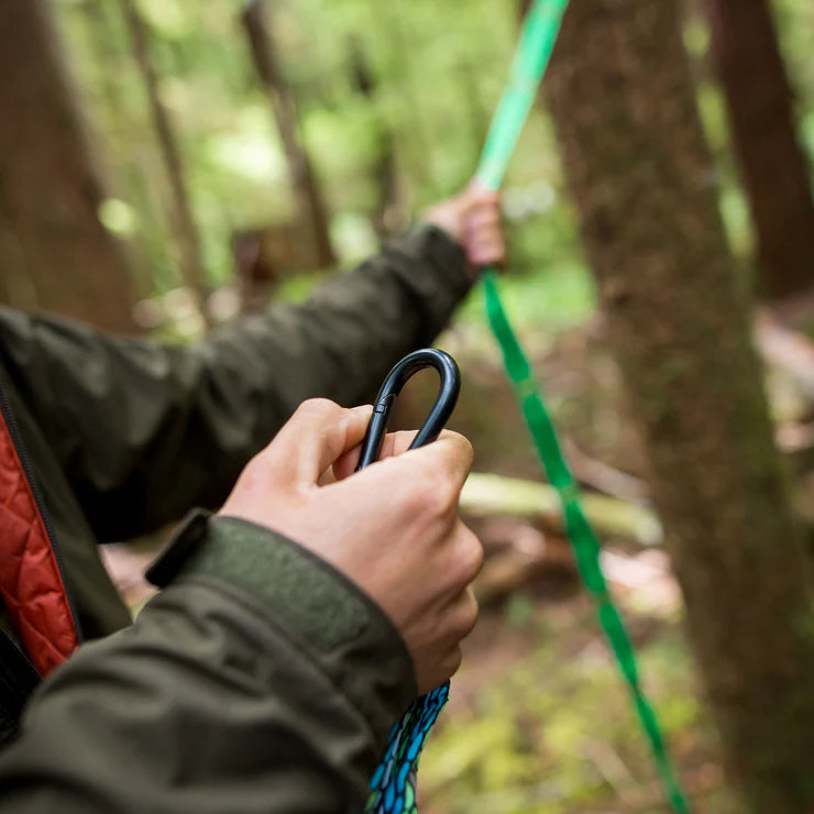 Universal hammock hanging straps with lightweight durable construction and lifetime warranty