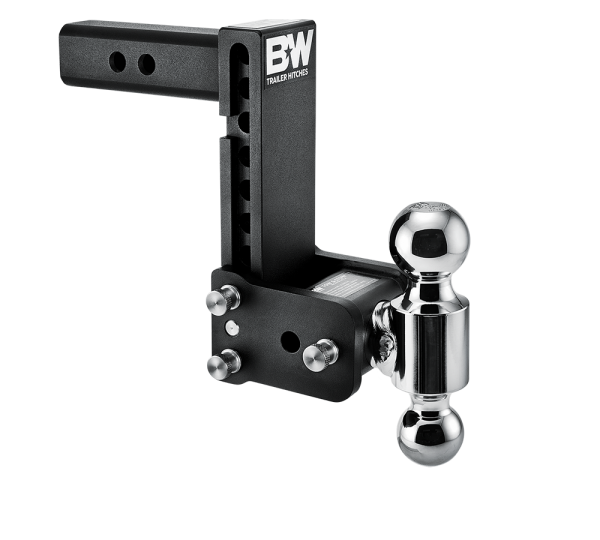 B&W Trailer Hitches TS10040B - Tow And Stow Dual Ball 2 Adj Mount 7 Drop/7-1/2 Rise, Black