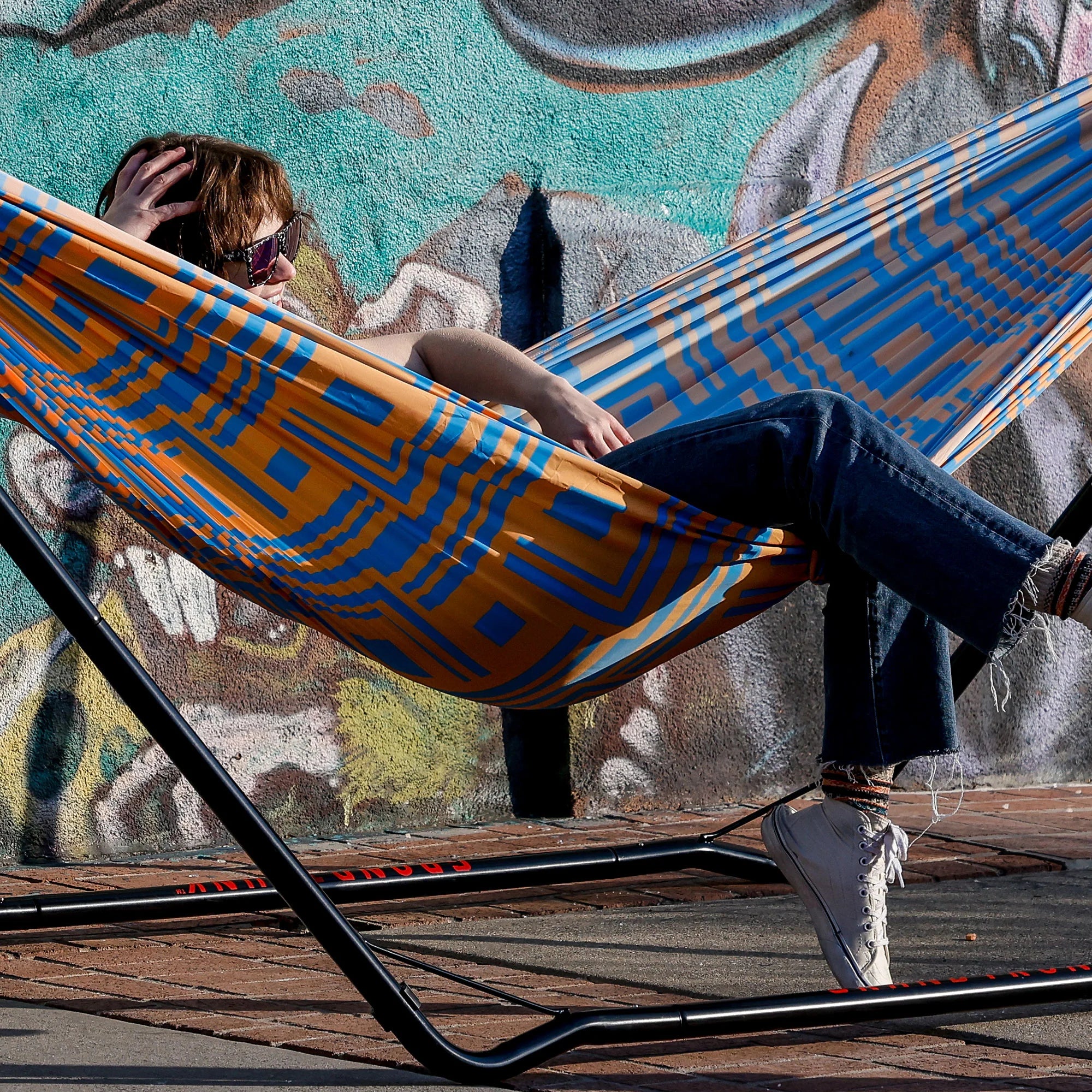 TRUNKTECH hammock folded into compact stuff sack for lightweight backpacking adventures