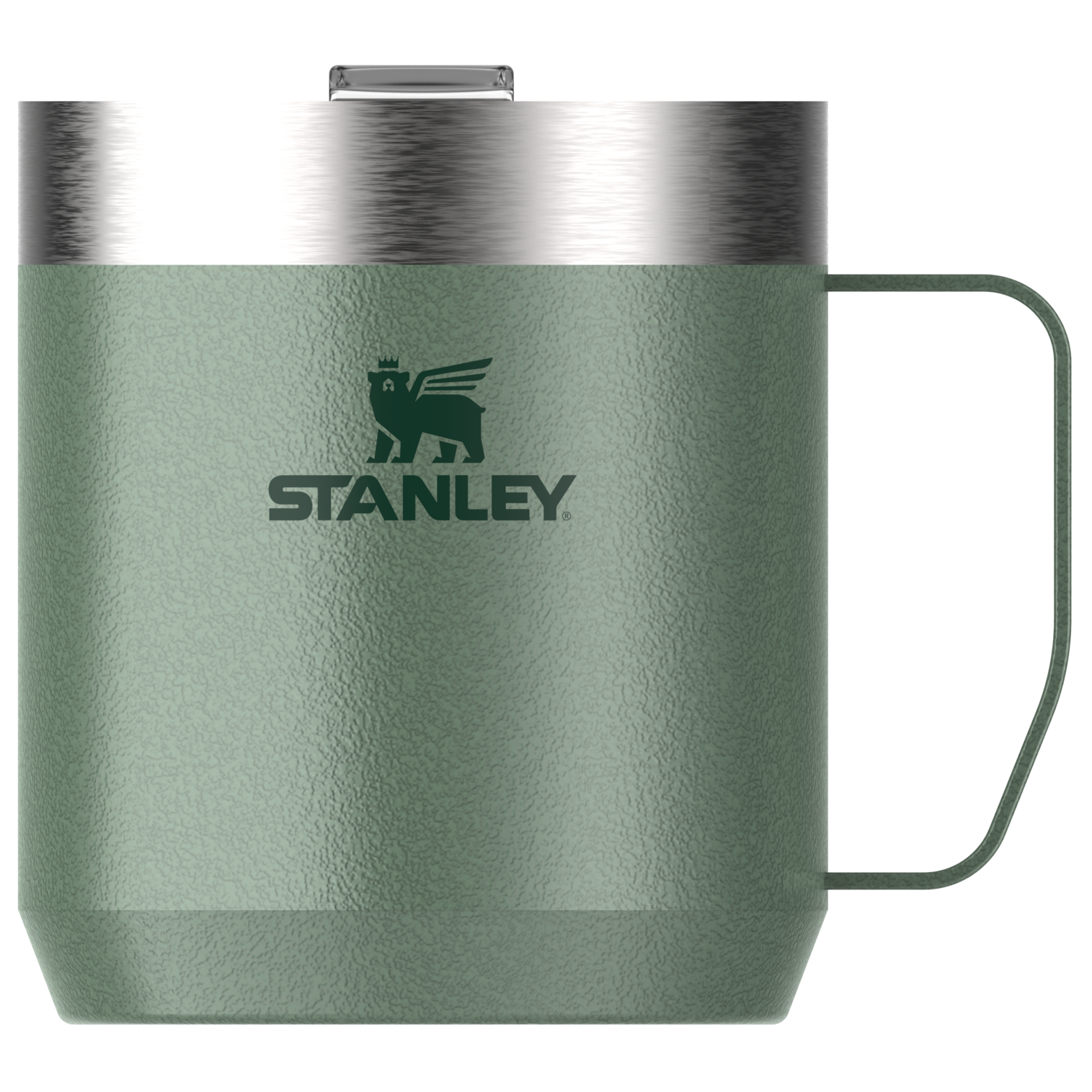 Legendary Stanley green mug with double-wall vacuum insulation, 12 oz