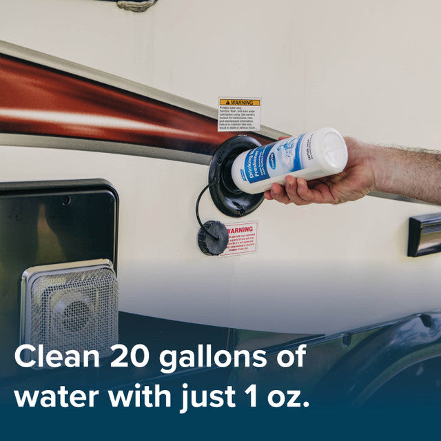 Keeps stored fresh water tasting and odor-free with Camco TastePURE