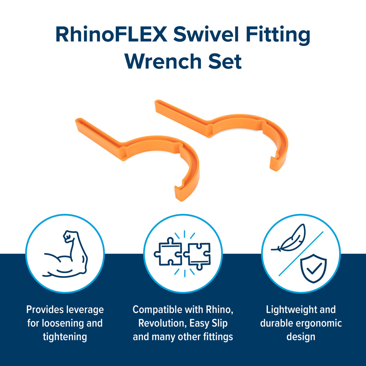 Lightweight and durable sewer fitting wrench with ergonomic design for easy use.