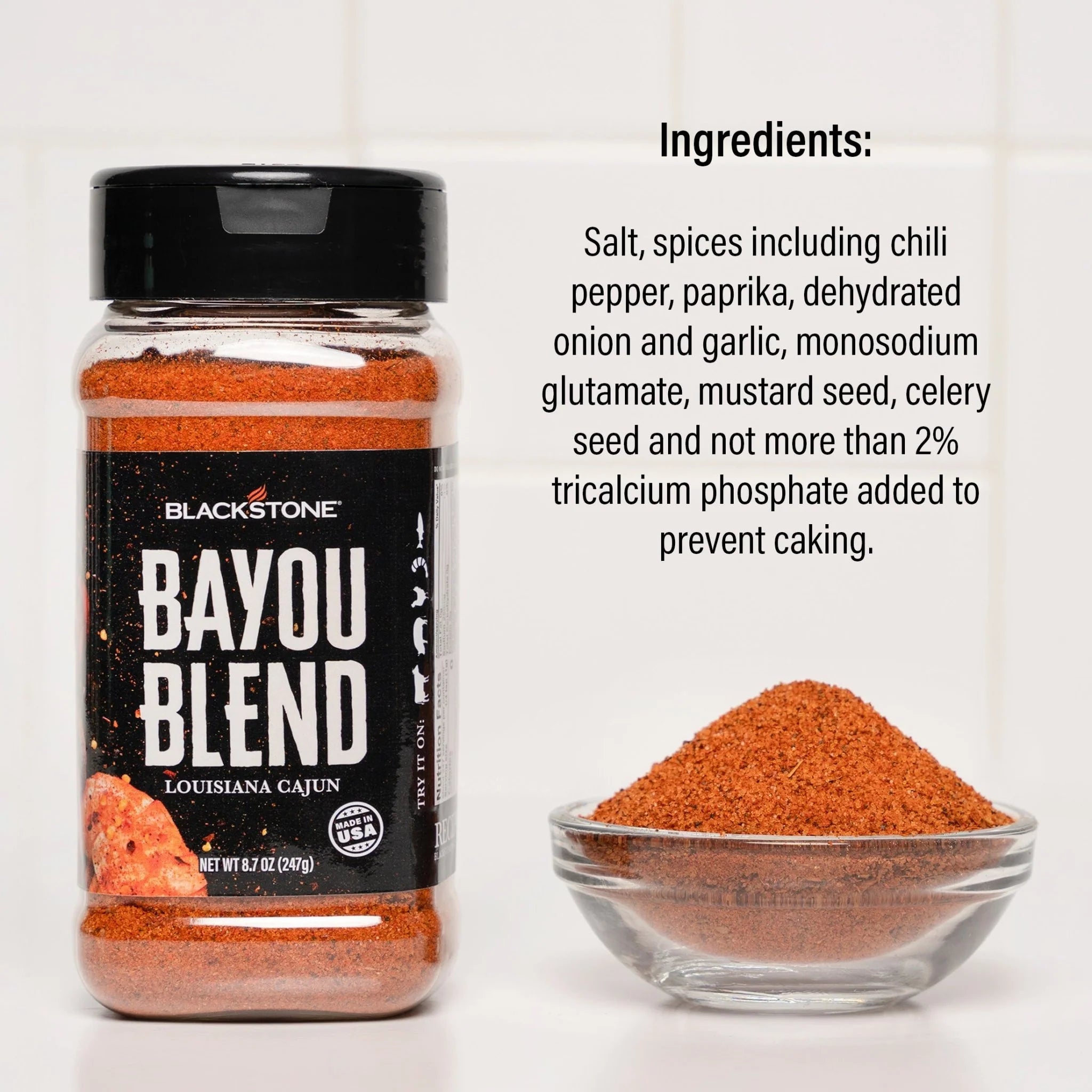 Blackstone Cajun style Bayou seasoning for chicken seafood and steak