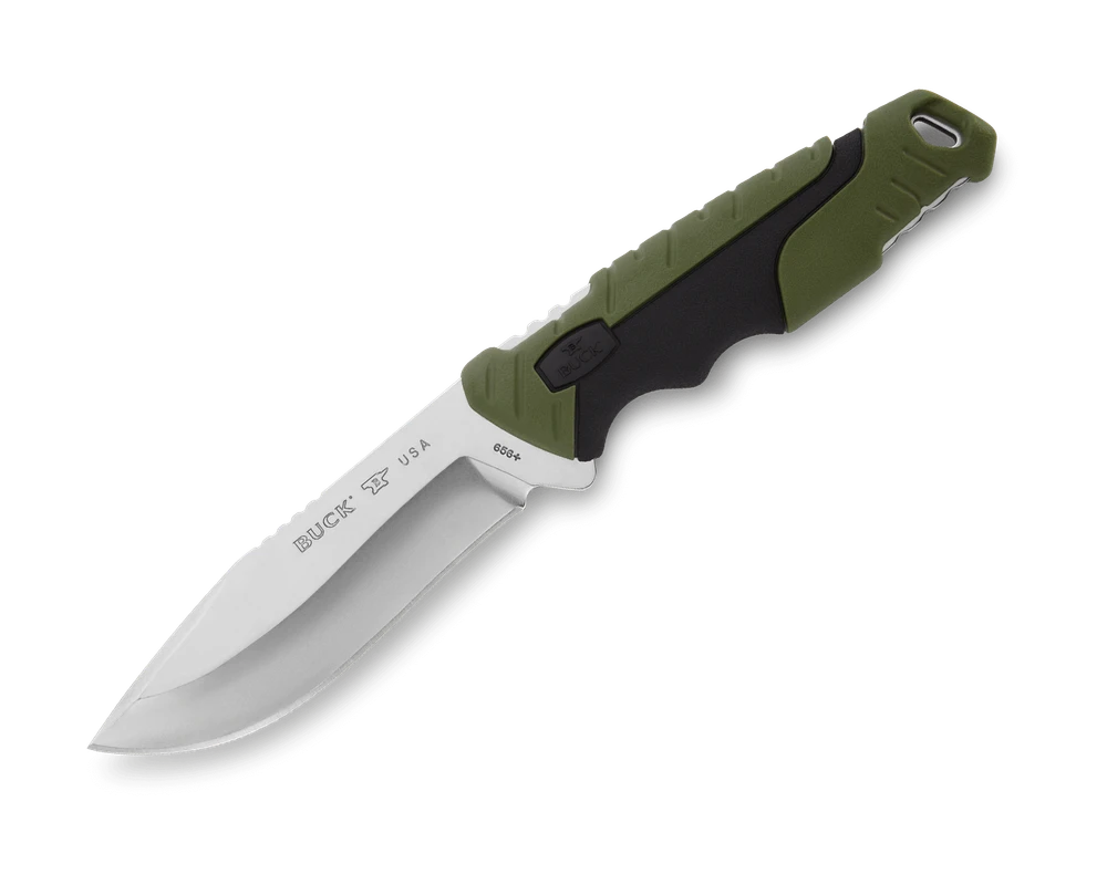 Buck Pursuit Large fixed blade hunting knife with 420HC drop point blade