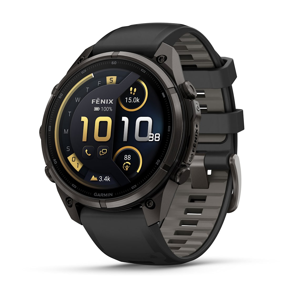 Garmin fēnix 9 Pro inReach smartwatch front view with AMOLED display