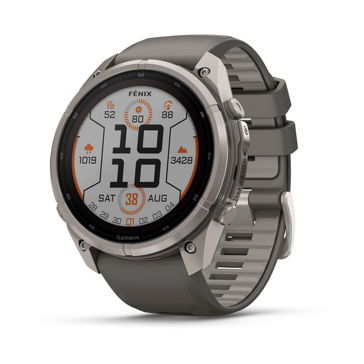 Garmin fēnix 9 Pro inReach GPS smartwatch showing topographic map navigation