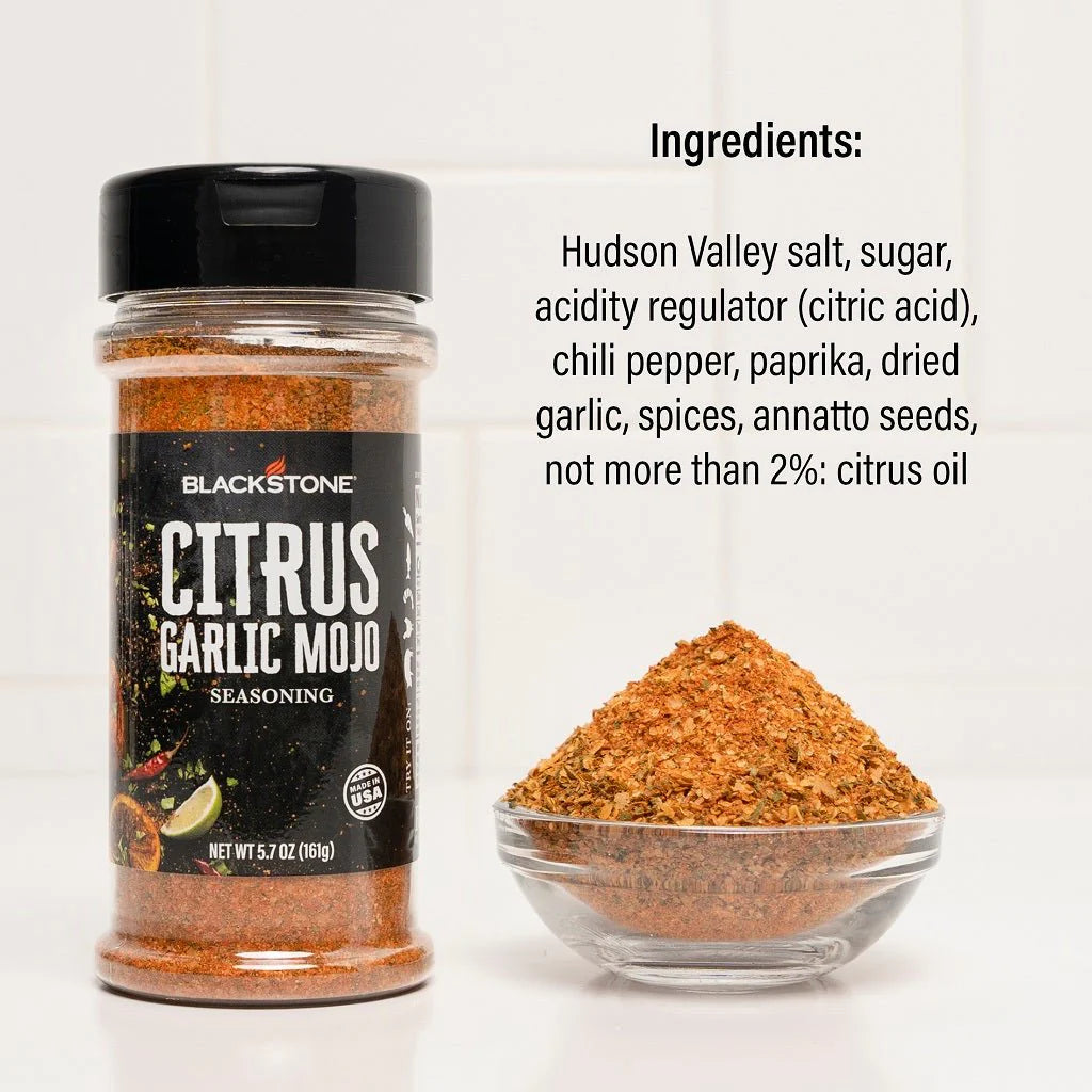 Blackstone citrus chili seasoning 5.7 oz bottle for BBQ and griddle cooking