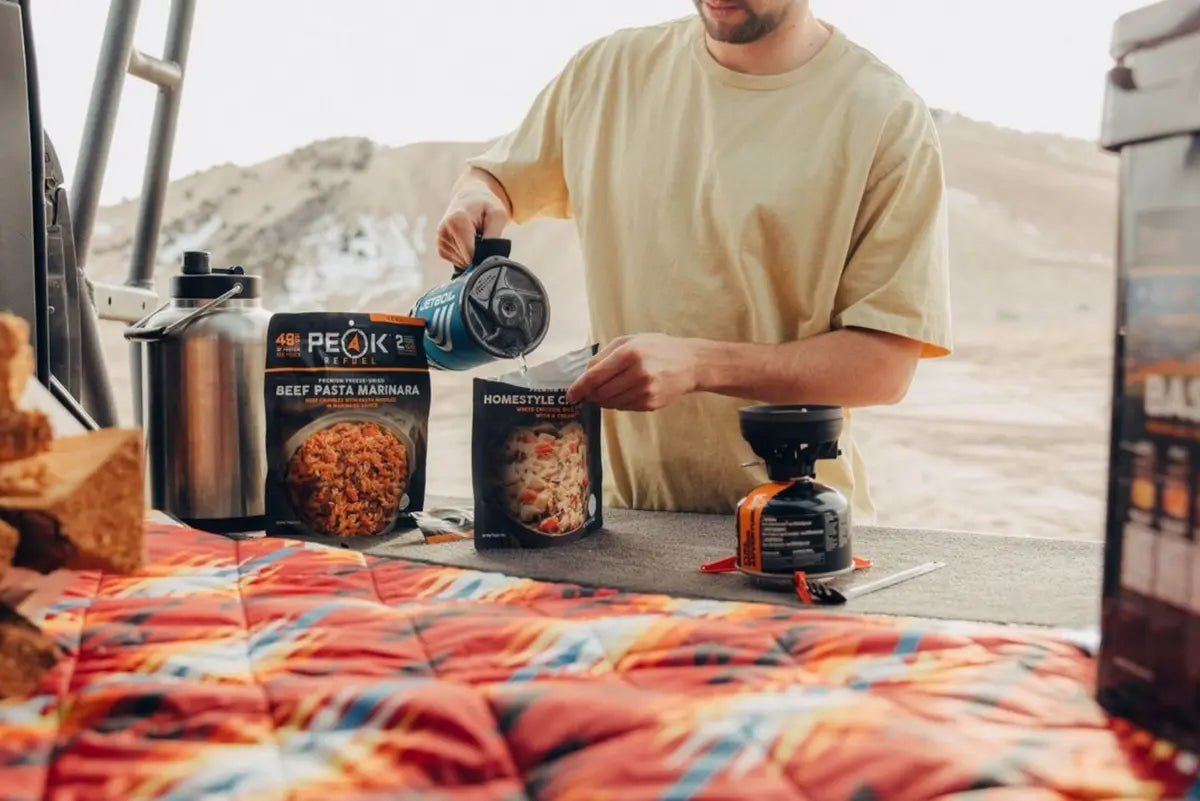 Peak Refuel chicken and rice outdoor dinner with real white chicken