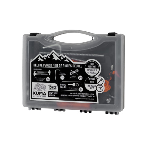 Deluxe Peg Kit for camping tents and shelters