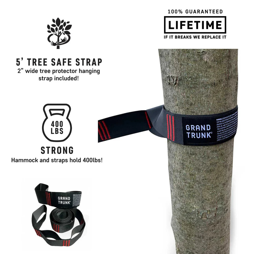 Lightweight two-person hammock for camping, hiking, backyard, and travel use