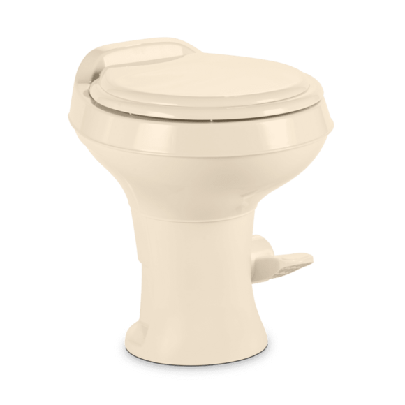 Beige toilet bowl on a white background