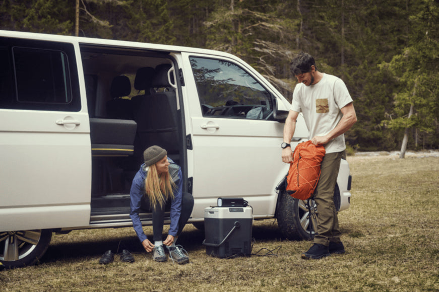 Close-up of the Dometic PLB15's protective port cover, highlighting its dust and water resistance with an IP44 rating