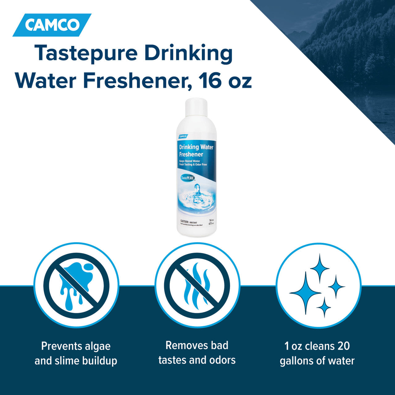 Easy-to-use Camco TastePURE Drinking Water Freshener for RVs