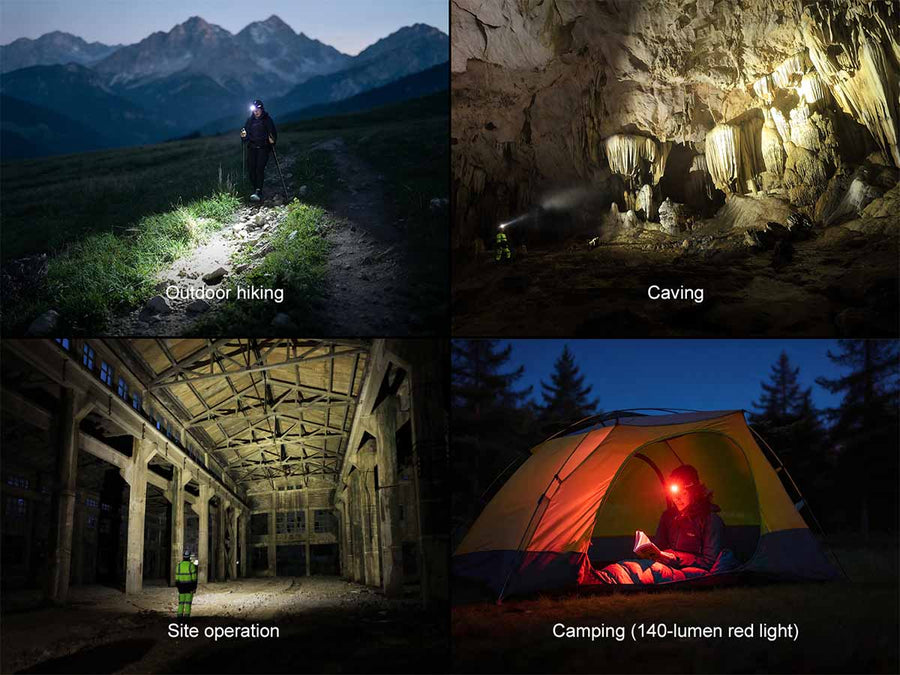 Fenix HM75R PRO red LED light mode for preserving night vision