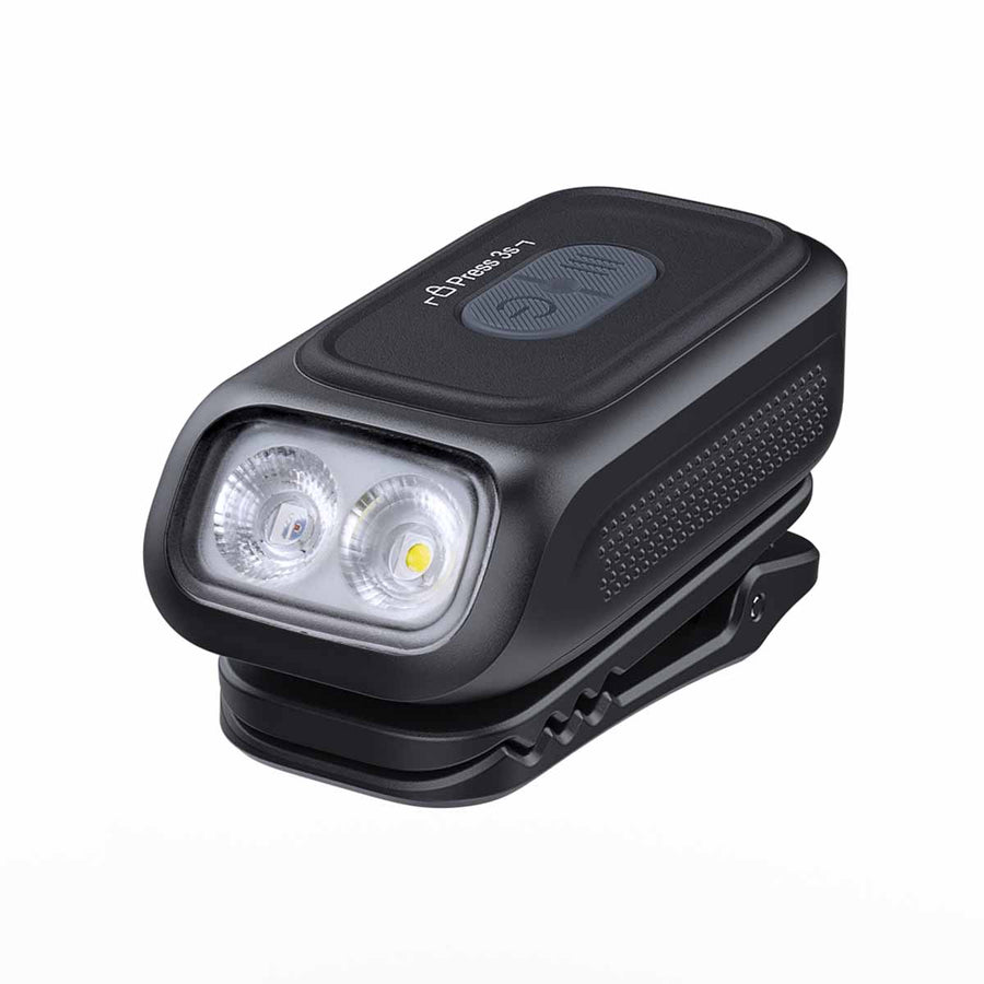 Fenix E04R rechargeable clip-on flashlight front view