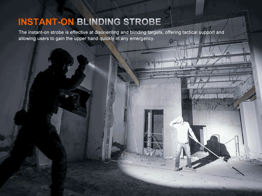 Precision tactical flashlight with APF technology for stable light output