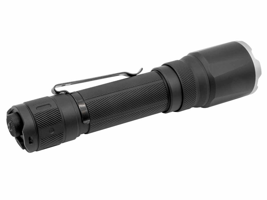 TK21R rechargeable LED flashlight with USB‑C port and burst mode