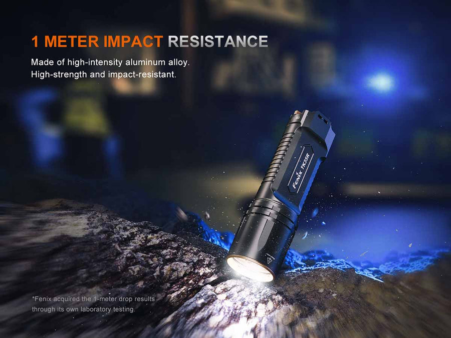 Fenix TK35R tactical flashlight ideal for outdoor, search and rescue, or professional use