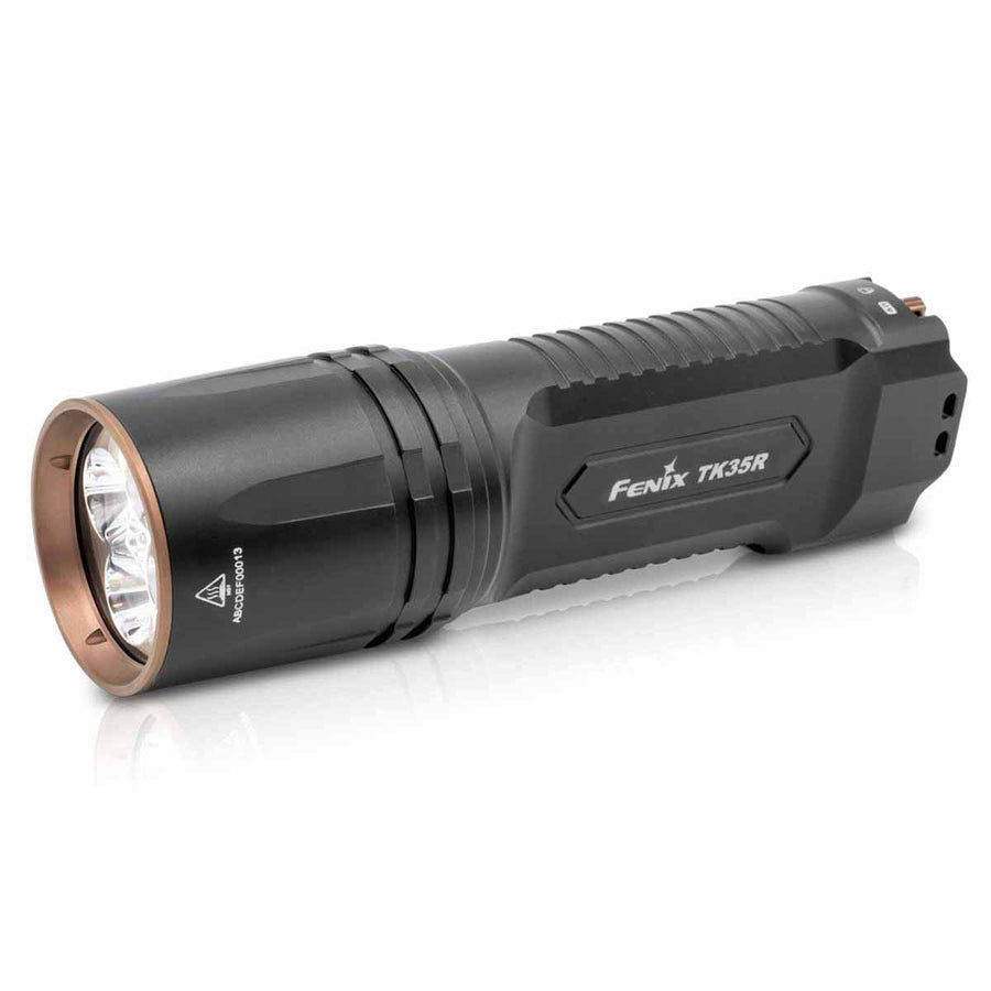 Fenix TK35R tactical flashlight with 5800 lumens and 2000-foot beam distance