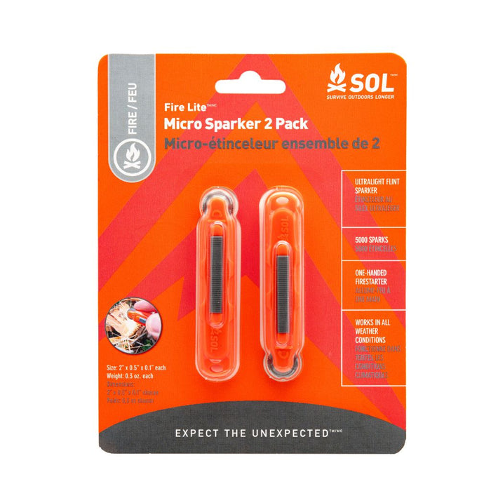Fire Lite Micro Sparker 2-pack compact fire starters