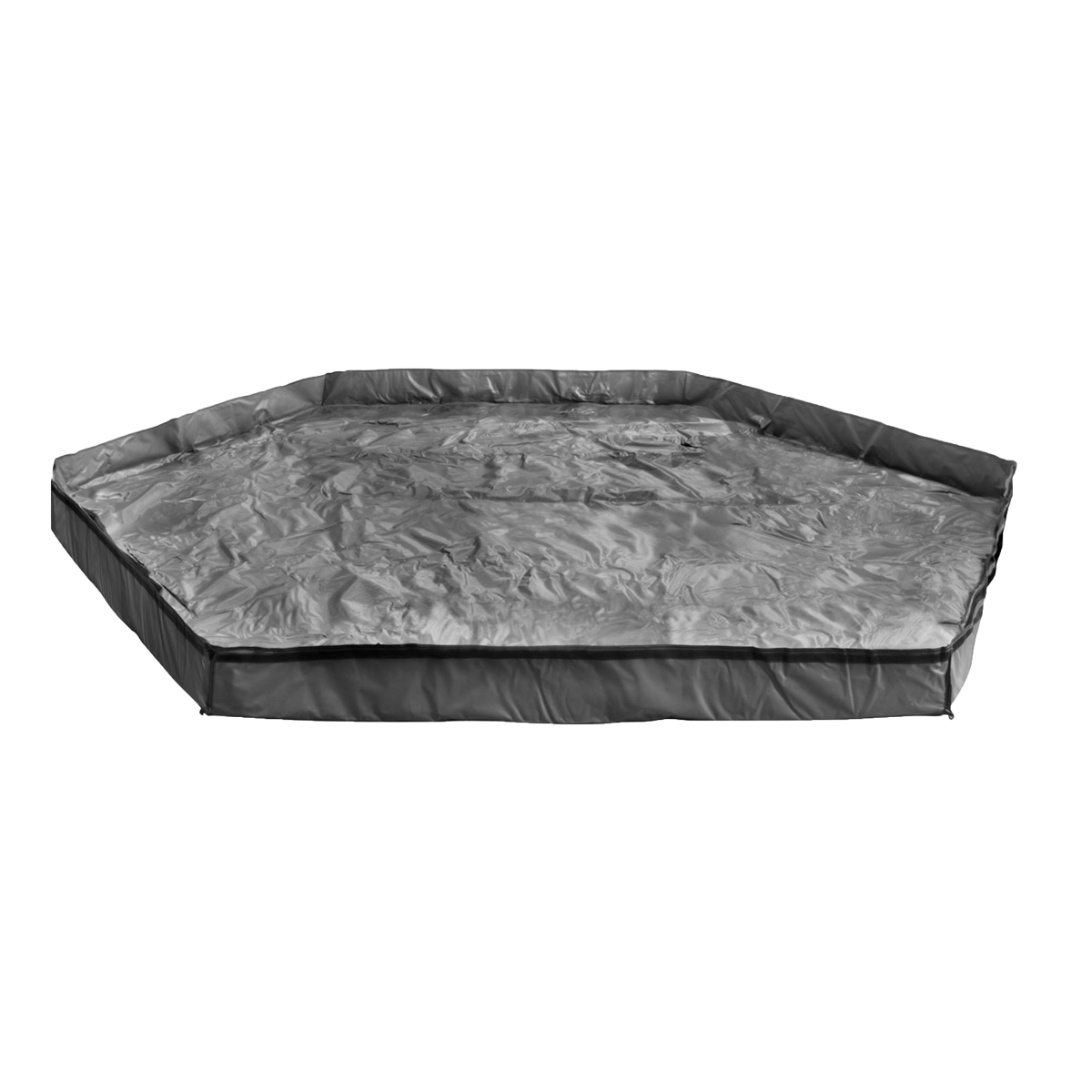 Hexagonal pool cover on a white background