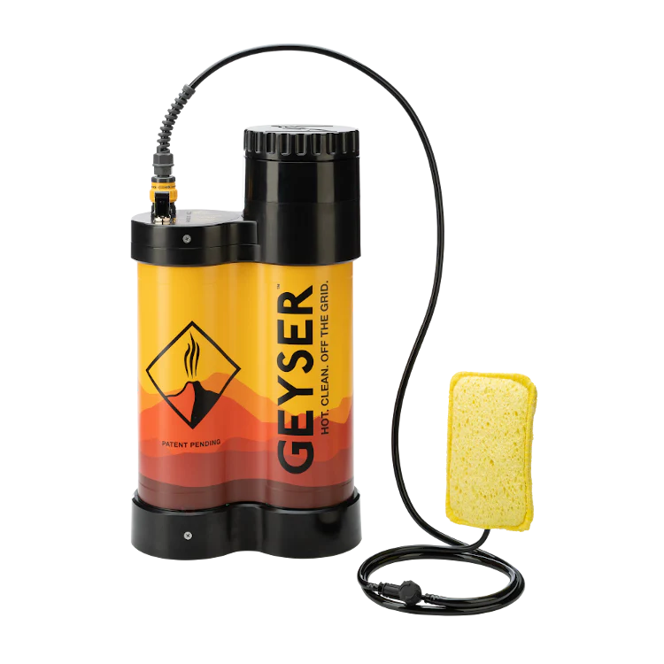 Portable shower system to shower with less water