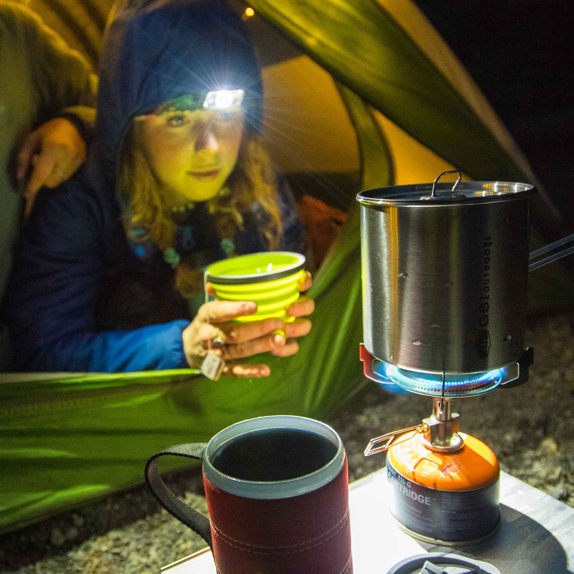 Glacier Camp Stove compact size 5 x 5 inch footprint