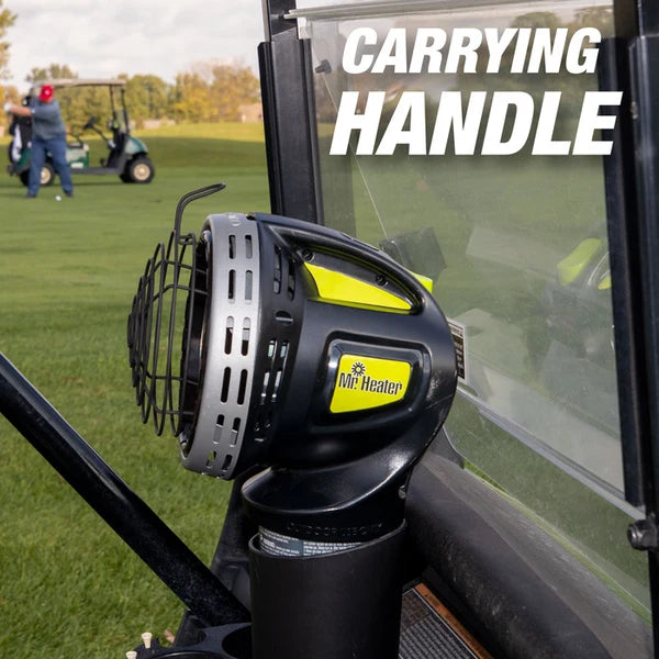 Portable propane golf cart heater with oxygen depletion sensor