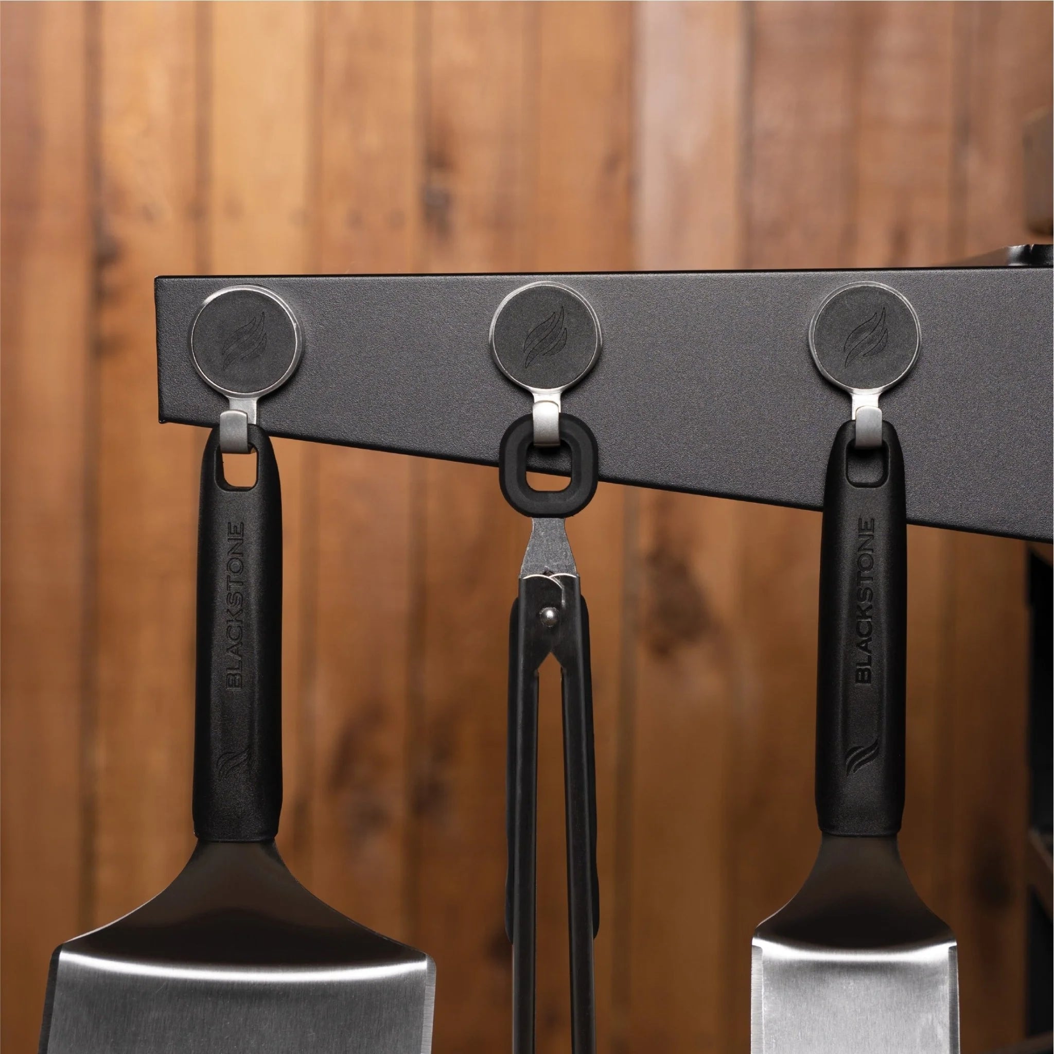Blackstone griddle accessory kit with grease gate and magnetic tool hooks