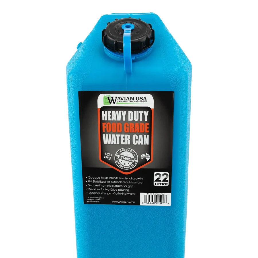Wavian 22L Potable Water Can in Blue and OD Green with Easy-Pour Spout