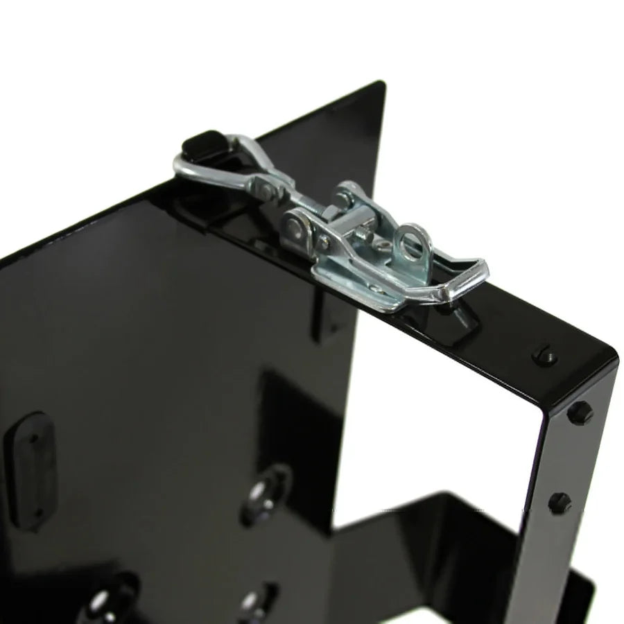 Black powder-coated steel Wavian jerry can holder