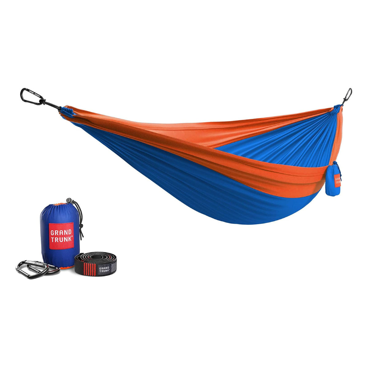 Double parachute hammock supporting up to 400 lbs for camping adventures