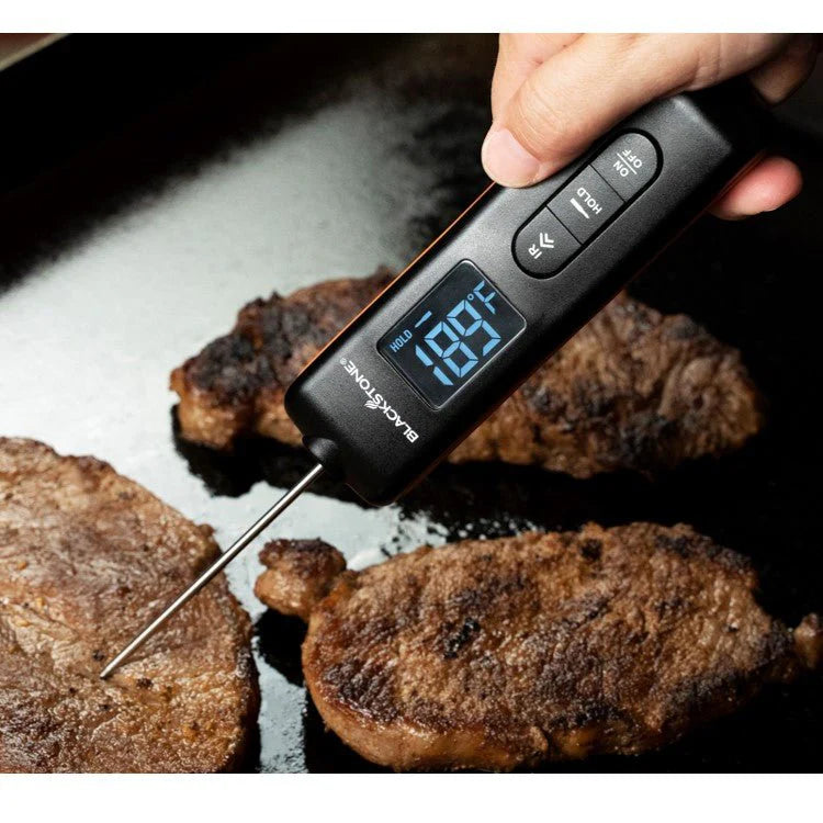 Blackstone infrared thermometer with probe for precise outdoor cooking