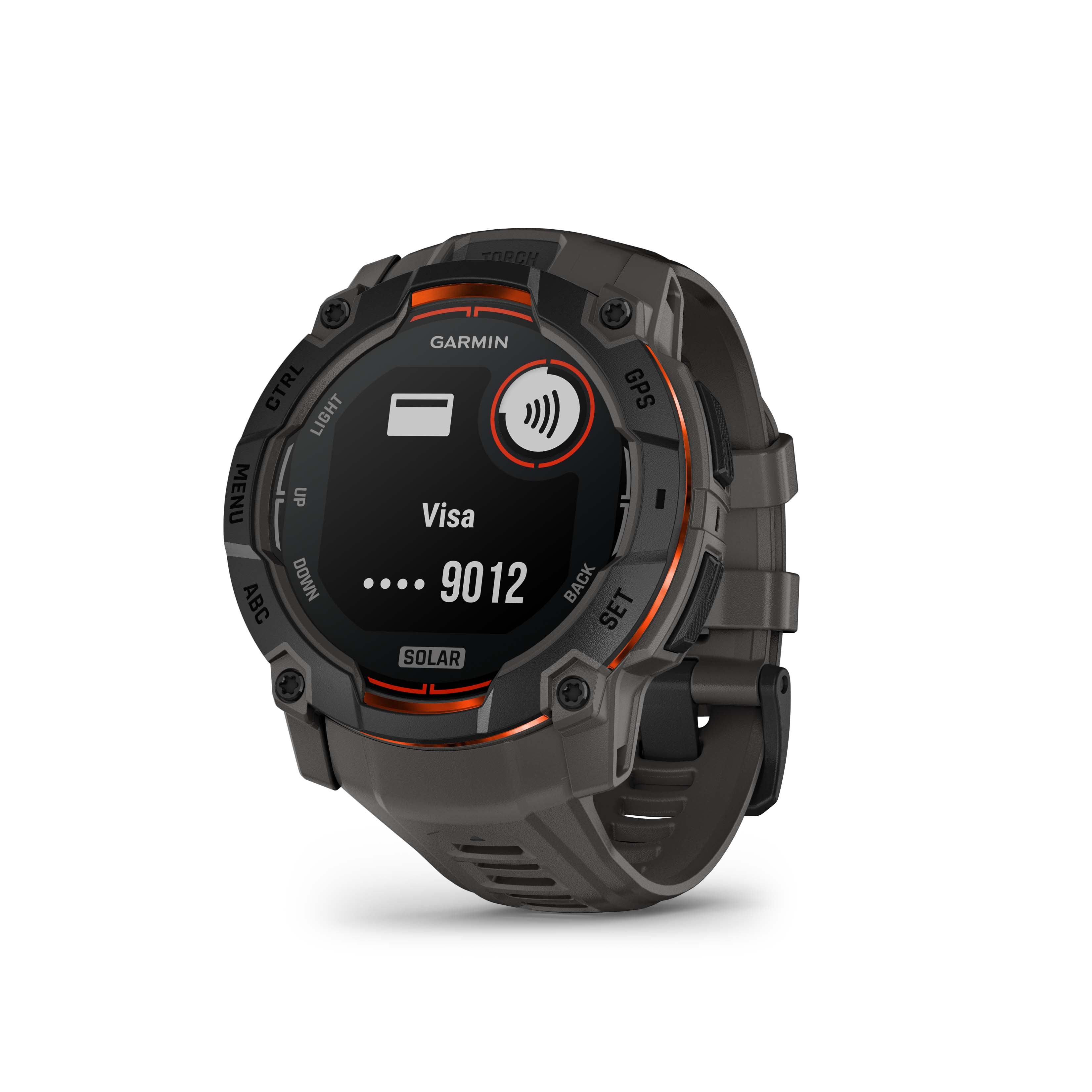 The watch screen displaying real-time heart rate and HRV status.