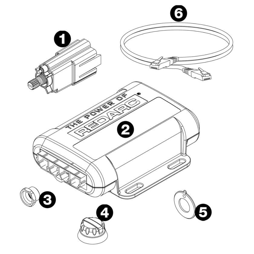 Diagram of Redarc power supply components on a white background